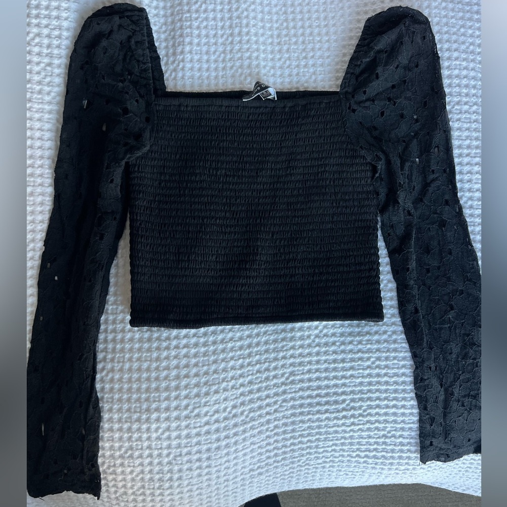 VICI black eyelet top